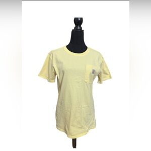 Carhartt Loose Fit Heavyweight Yellow Short-Sleeve Pocket TShirt Women’s Size S